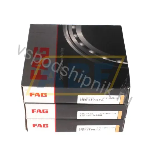 Подшипник шариковый радиально-упорный однорядный B7017-E-T-P4S-TUL FAG