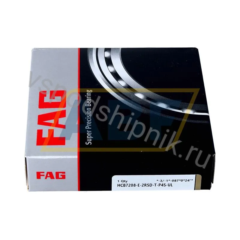 Подшипник шариковый радиально-упорный однорядный HCB7208-E-2RSD-T-P4S-UL FAG 360