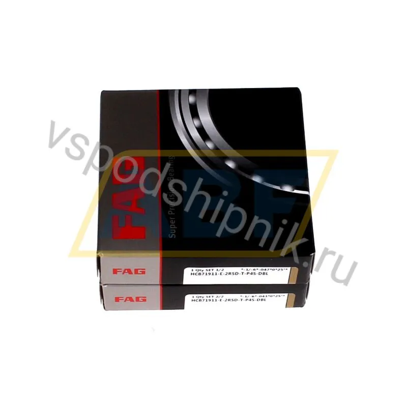 Подшипник шариковый радиально-упорный однорядный HCB71911-E-2RSD-T-P4S-DBL FAG 360