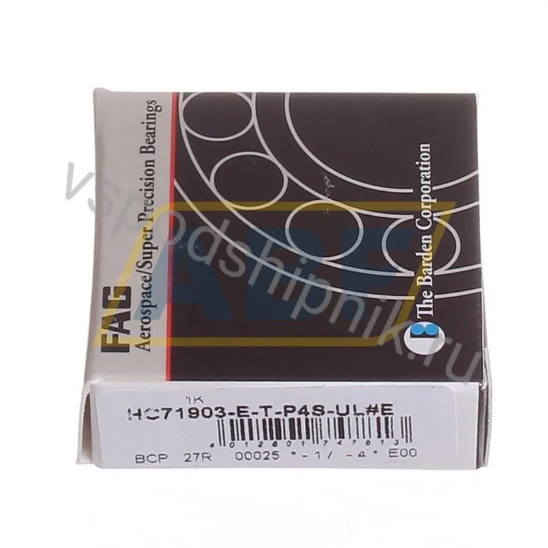 Подшипник шариковый радиально-упорный однорядный HC71903-E-T-P4S-UL FAG 360