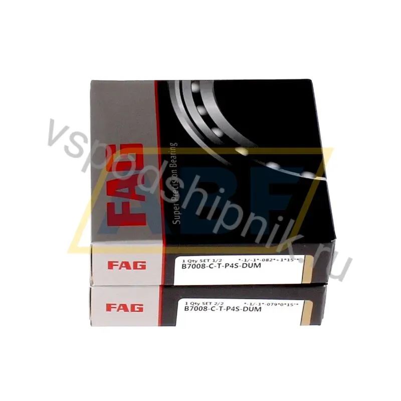 Подшипник шариковый радиально-упорный однорядный B7008-C-T-P4S-DUM FAG 360