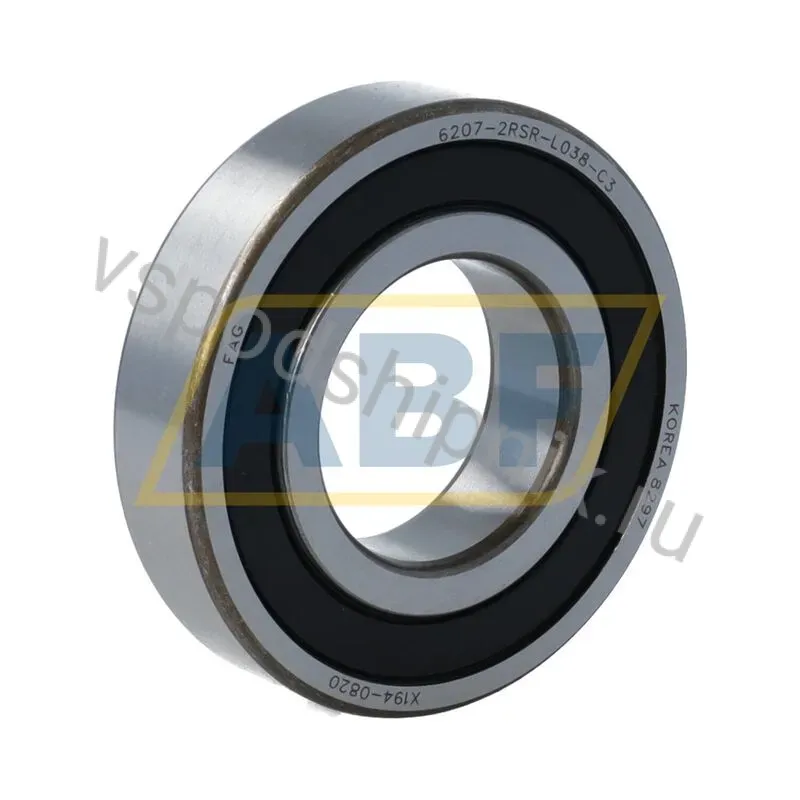 Подшипник шариковый радиальный однорядный 6207-2RSR-L038-C3 FAG 360