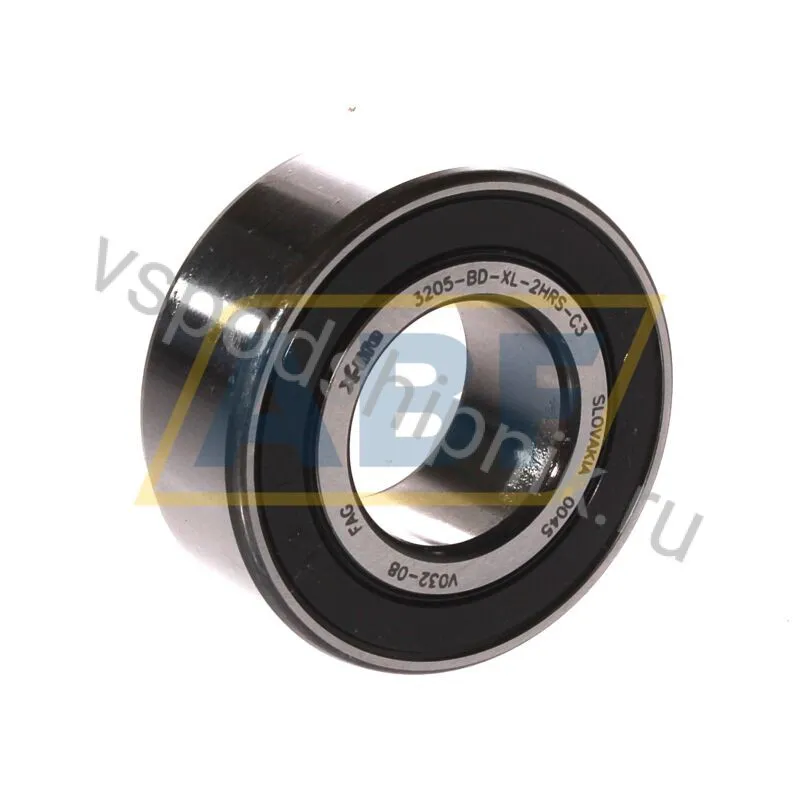 Подшипник шариковый радиально-упорный двухрядный 3205-BD-XL-2HRS-C3 FAG 360