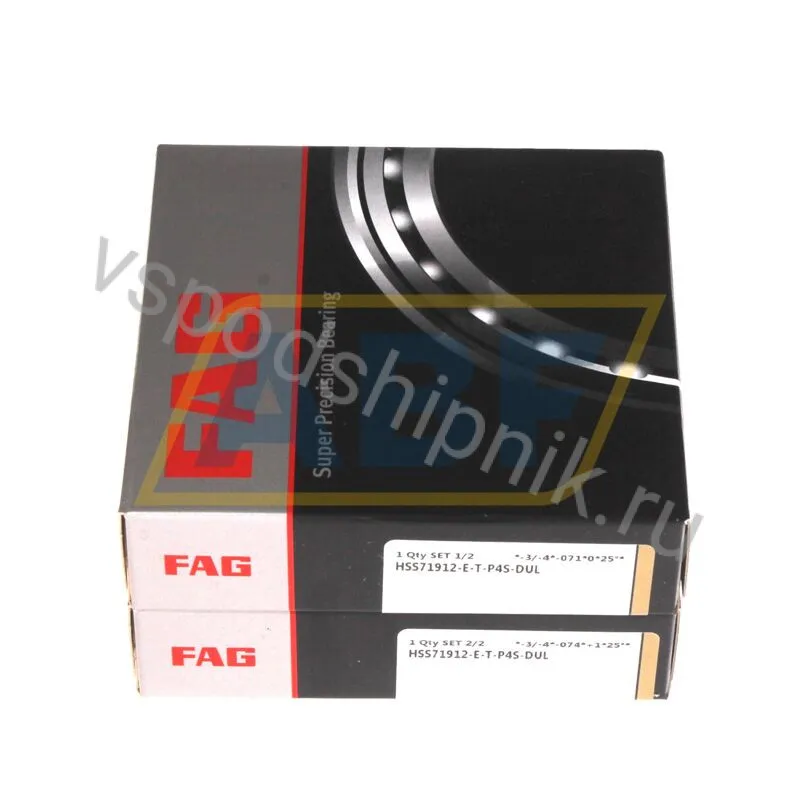 Подшипник шариковый радиально-упорный однорядный HSS71912-E-T-P4S-DUL FAG 360