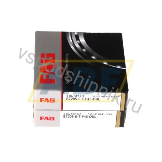 Подшипник шариковый радиально-упорный однорядный B7205-E-T-P4S-DUL FAG
