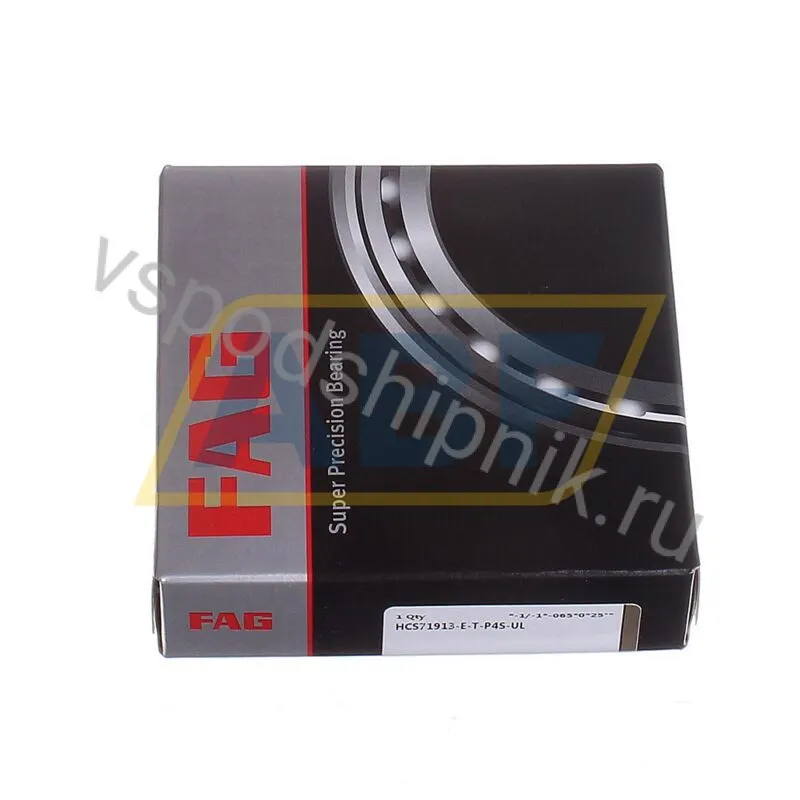 Подшипник шариковый радиально-упорный однорядный HCS71913-E-T-P4S-UL FAG 360