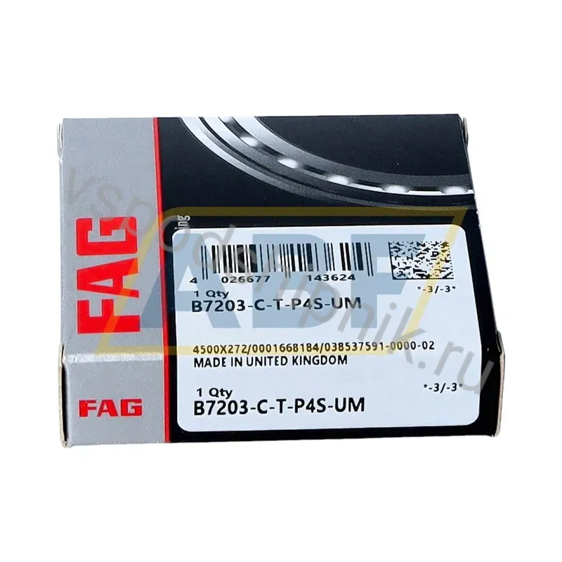 Подшипник шариковый радиально-упорный однорядный B7203-C-T-P4S-UM FAG 360