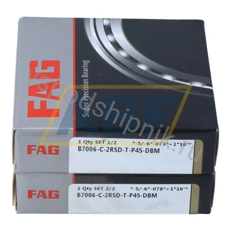 Подшипник шариковый радиально-упорный однорядный B7006-C-2RSD-T-P4S-DBM FAG 360