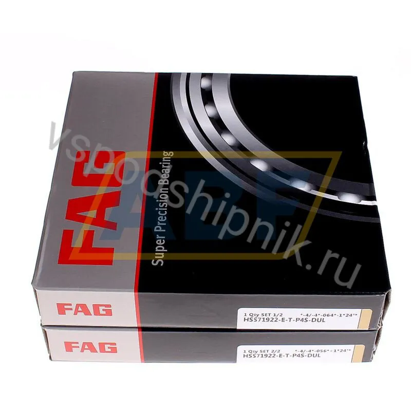 Подшипник шариковый радиально-упорный однорядный HSS71922-E-T-P4S-DUL FAG 360