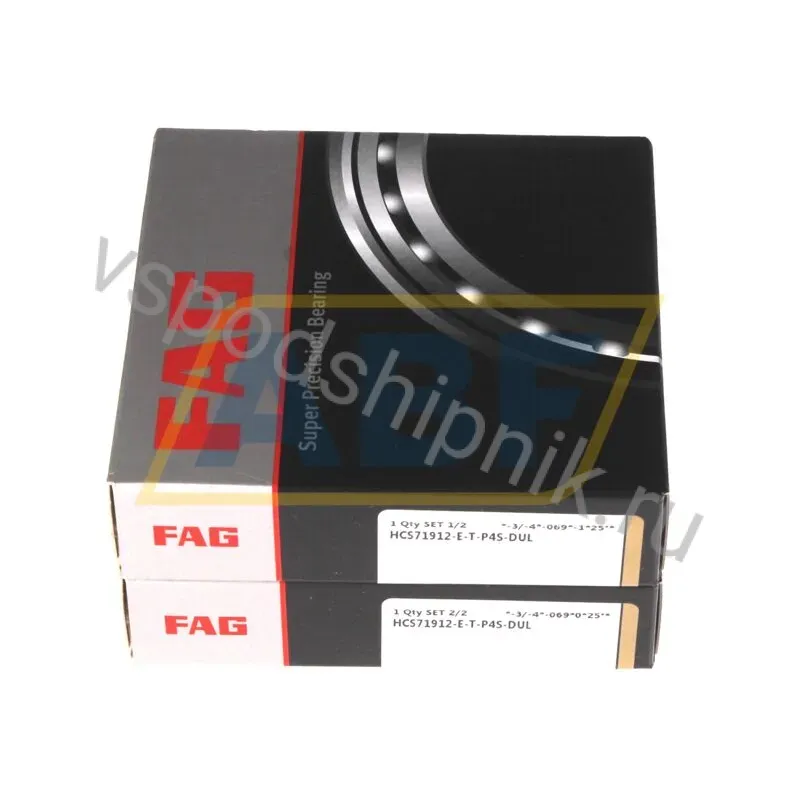 Подшипник шариковый радиально-упорный однорядный HCS71912-E-T-P4S-DUL FAG 360