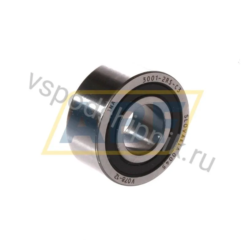 Подшипник шариковый радиально-упорный двухрядный 3001-2RS-C3 INA 360