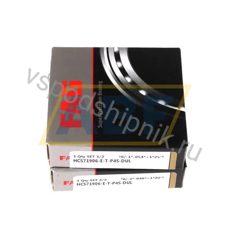 Подшипник шариковый радиально-упорный однорядный HCS71906-E-T-P4S-DUL FAG 360