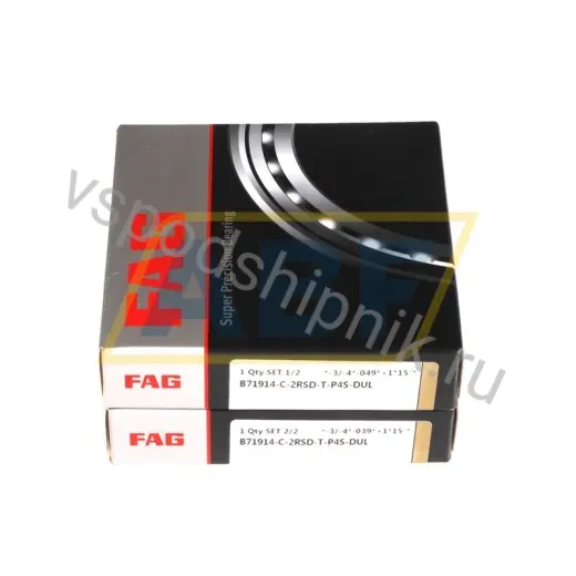 Подшипник шариковый радиально-упорный однорядный B71914-C-2RSD-T-P4S-DUL FAG