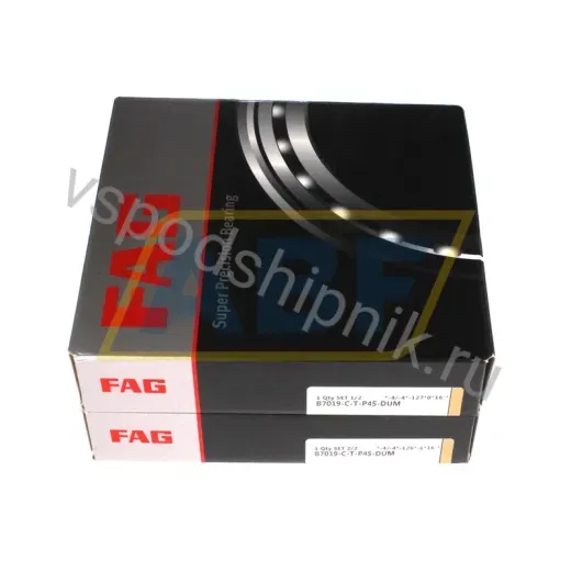 Подшипник шариковый радиально-упорный однорядный B7019-C-T-P4S-DUM FAG