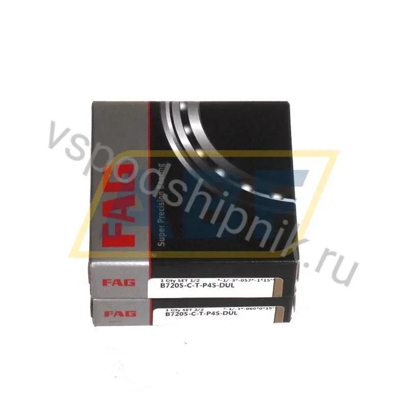 Подшипник шариковый радиально-упорный однорядный B7205-C-T-P4S-DUL FAG 360