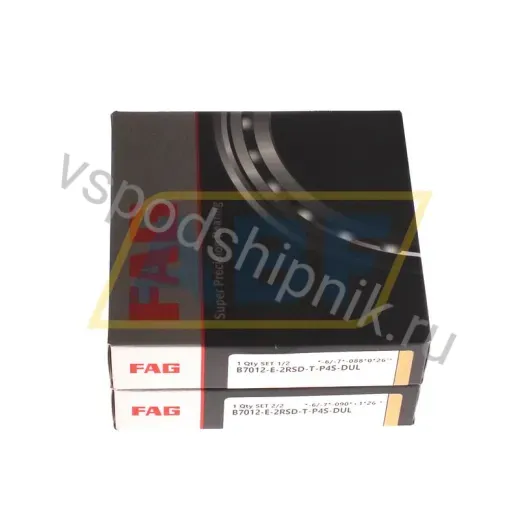 Подшипник шариковый радиально-упорный однорядный B7012-E-2RSD-T-P4S-DUL FAG