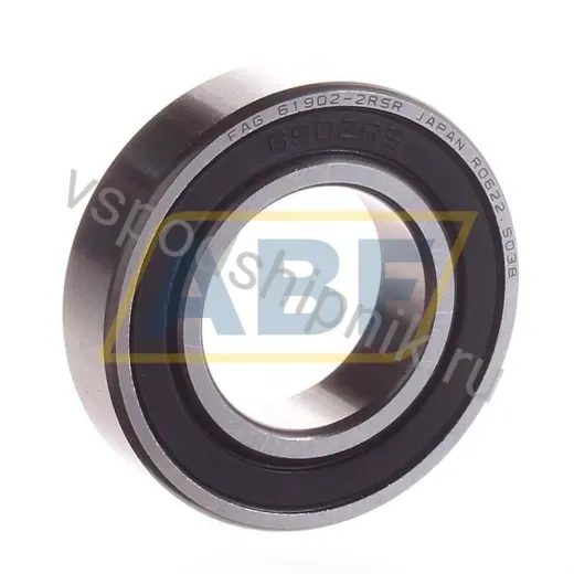 Подшипник шариковый радиальный однорядный 61902-2RSR-HLC FAG