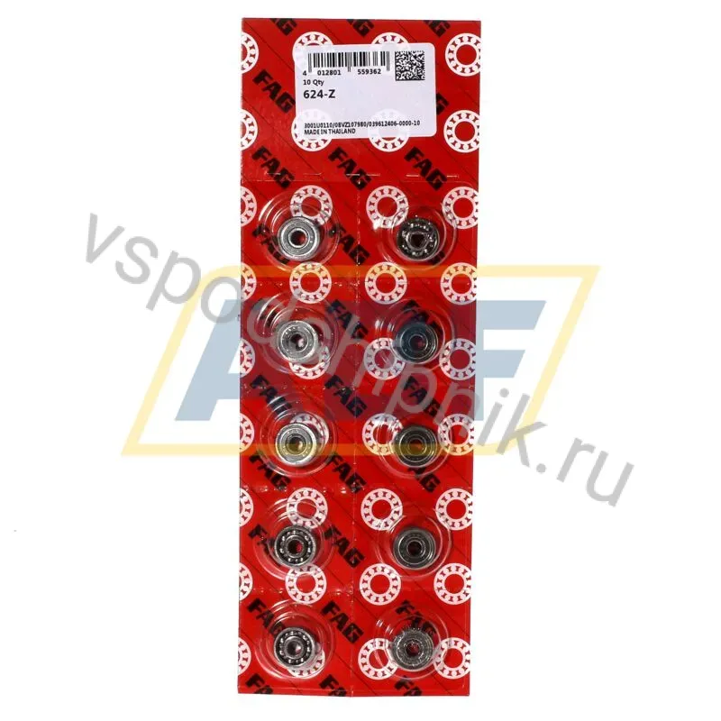 Подшипник шариковый радиальный однорядный 624-Z FAG 360