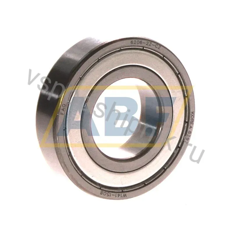Подшипник шариковый радиальный однорядный 6206-2Z-C2 FAG 360
