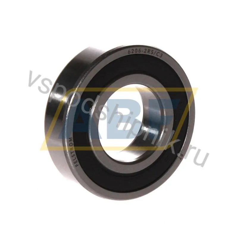 Подшипник шариковый радиальный 6206-2RS/C3 Felstrom 360