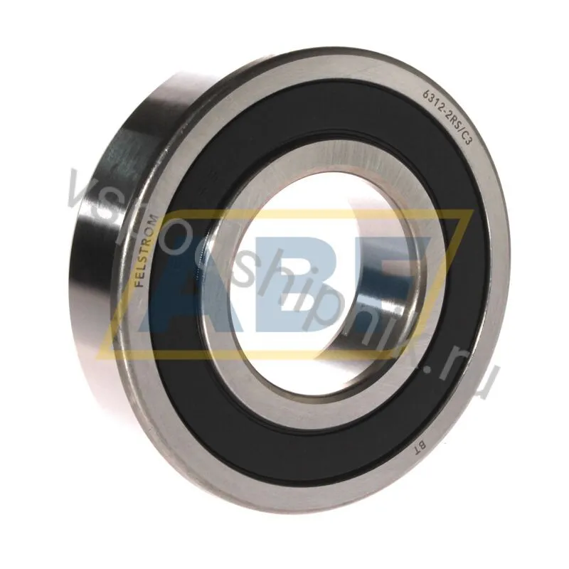 Подшипник шариковый радиальный 6312-2RS/C3 Felstrom 360