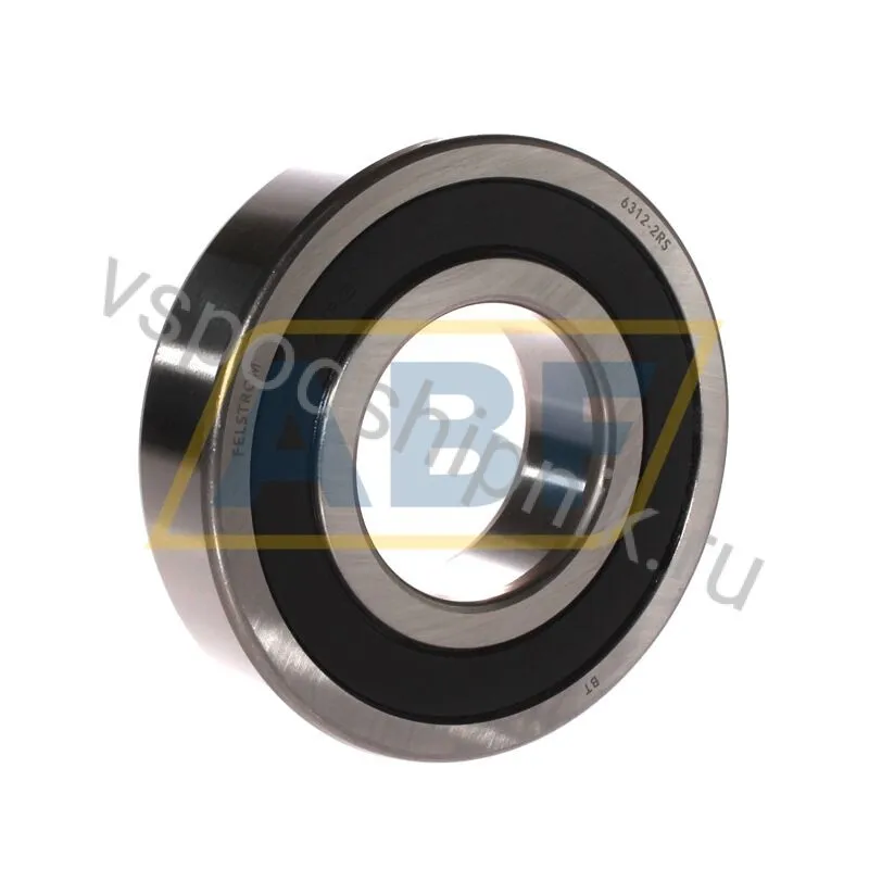 Подшипник шариковый радиальный 6312-2RS Felstrom 360