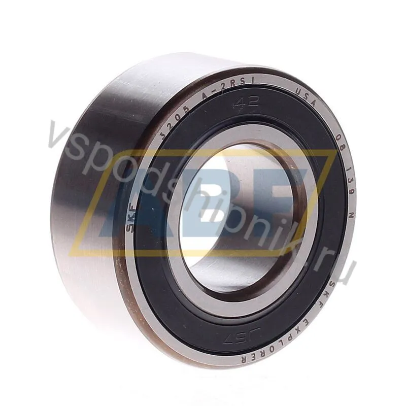 Подшипник шариковый радиально-упорный двухрядный 3205A-2RS1 SKF 360
