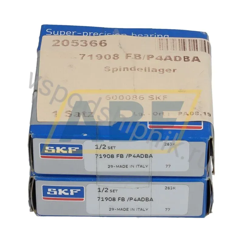 Подшипник шариковый радиально-упорный однорядный 71908FB/P4ADBA SKF 360