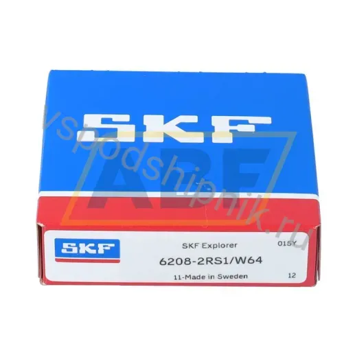 Подшипник шариковый радиальный однорядный 6208-2RS1/W64 SKF