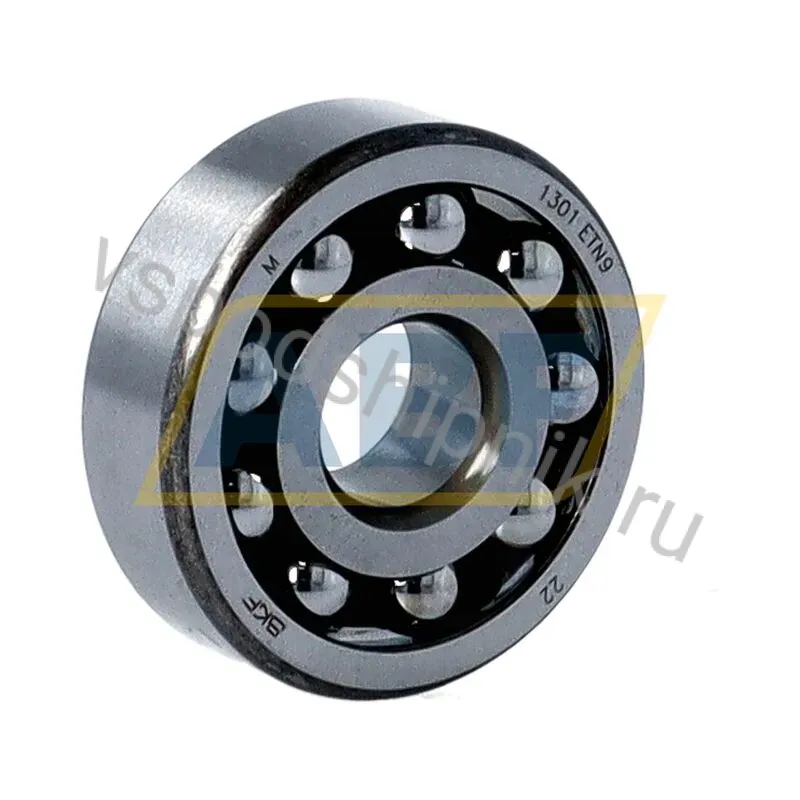 Самоустанавливающийся шариковый подшипник двухрядный 1301ETN9 SKF 360
