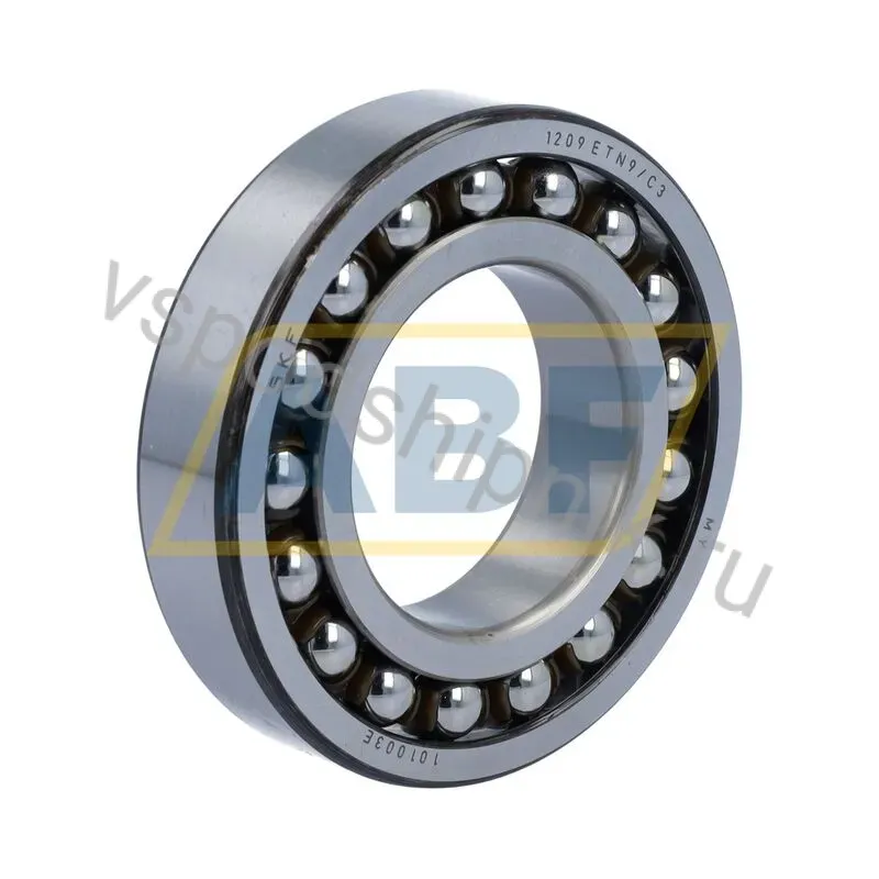 Самоустанавливающийся шариковый подшипник двухрядный 1209ETN9/C3 SKF 360