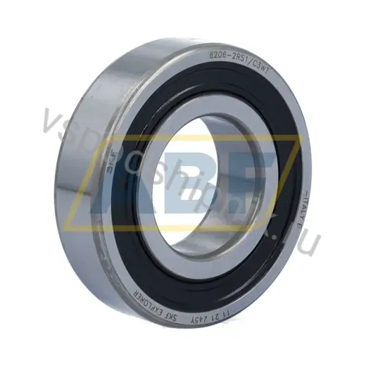 Подшипник шариковый радиальный однорядный 6206-2RS1/C3WT SKF