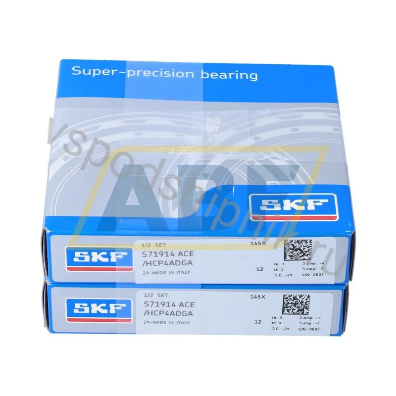 Подшипник шариковый радиально-упорный однорядный S71914ACE/HCP4ADGA SKF 360
