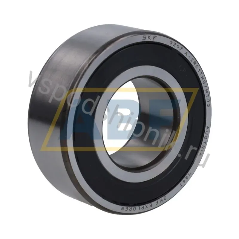 Радиально-упорный шариковый подшипник двухрядный 3207A-2RS1TN9/MT33 SKF 360