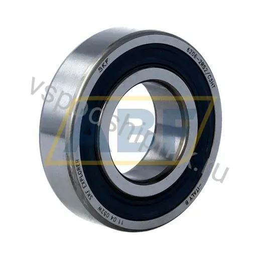 Подшипник шариковый радиальный однорядный 6206-2RS2/C3HT SKF