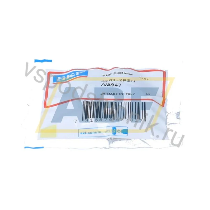 Подшипник шариковый радиальный однорядный 6001-2RSH/VA947 SKF 360