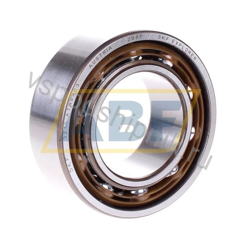 Радиально-упорный шариковый подшипник двухрядный 3210ATN9/C3 SKF 360