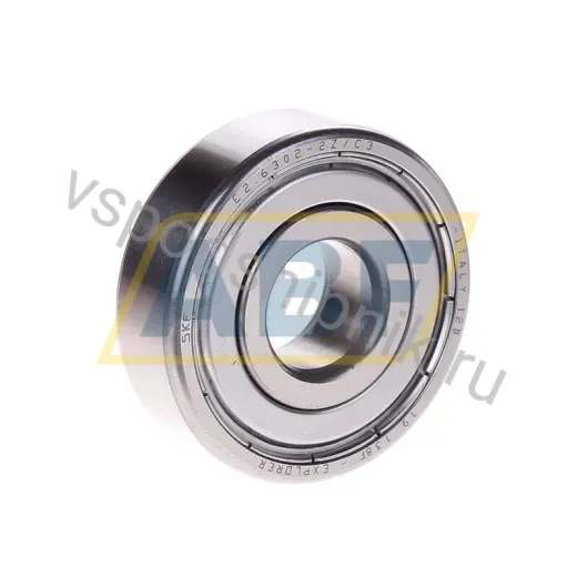 Подшипник шариковый радиальный однорядный E2.6302-2Z/C3 SKF 15×42×13 мм