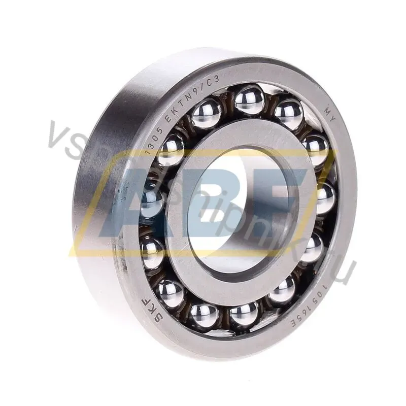 Самоустанавливающийся шариковый подшипник двухрядный 1305EKTN9/C3 SKF 360