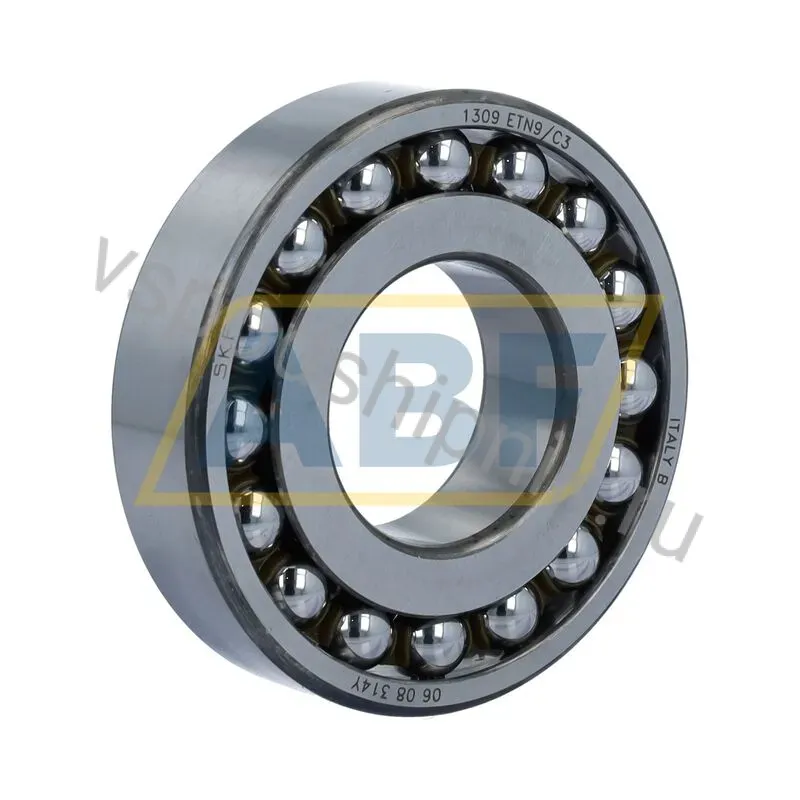 Самоустанавливающийся шариковый подшипник двухрядный 1309ETN9/C3 SKF 360