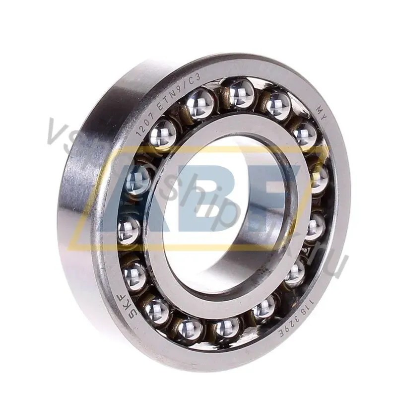 Самоустанавливающийся шариковый подшипник двухрядный 1207ETN9/C3 SKF 360