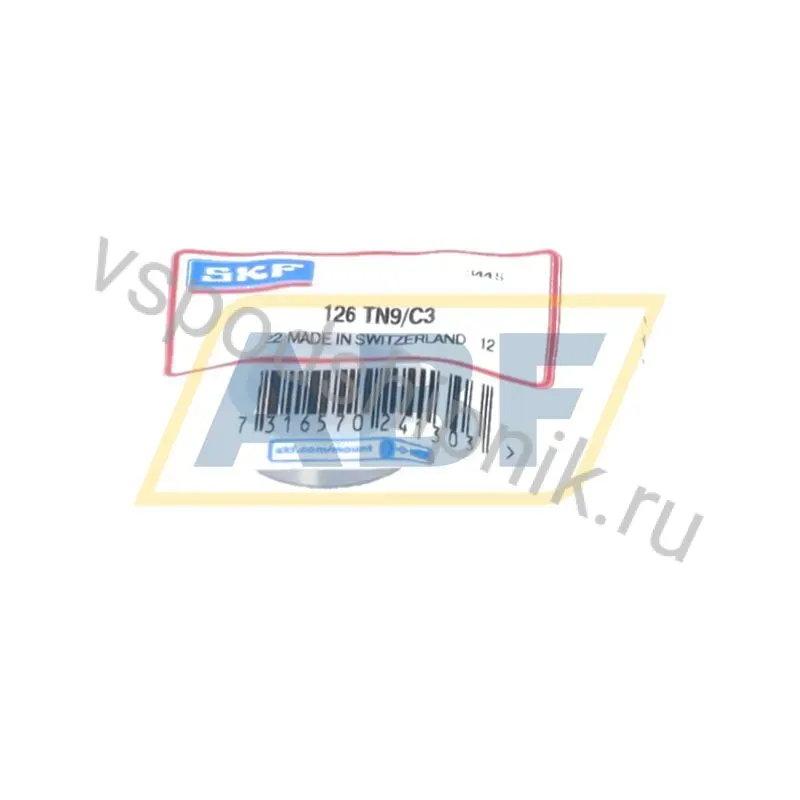 Самоустанавливающийся шариковый подшипник двухрядный 126TN9/C3 SKF 360
