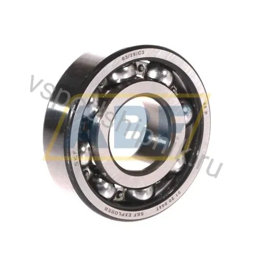 Подшипник шариковый радиальный однорядный 63/28/C3 SKF 28×68×18 мм