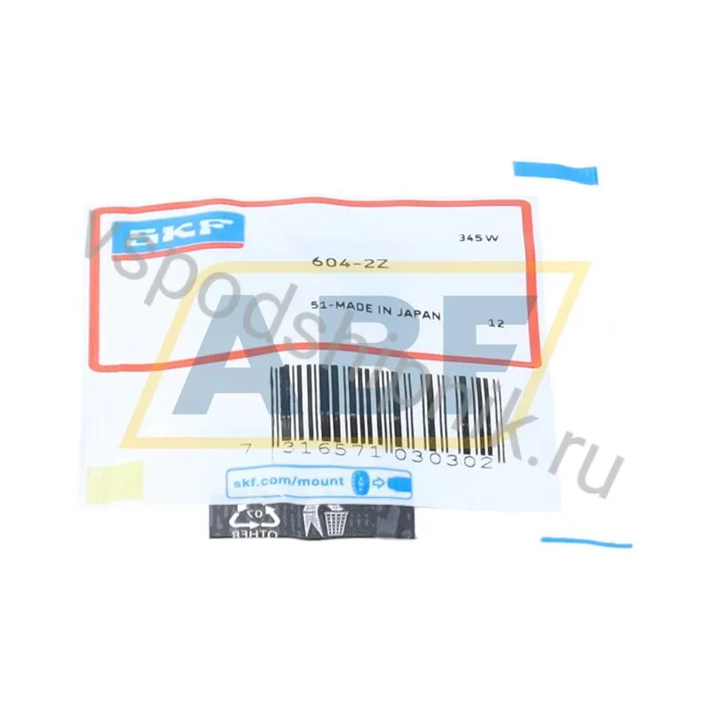 Миниатюрный шариковый подшипник 604-2Z SKF 360