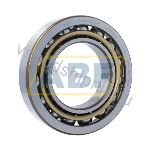 Подшипник шариковый радиально-упорный однорядный 7222BECCM SKF 110×200×38 мм