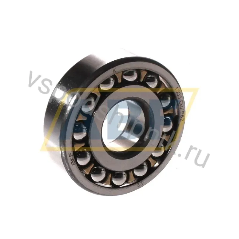 Самоустанавливающийся шариковый подшипник двухрядный 1303EM/P62 SKF 360