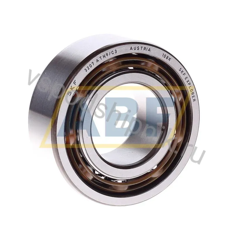 Радиально-упорный шариковый подшипник двухрядный 3207ATN9/C3 SKF 360