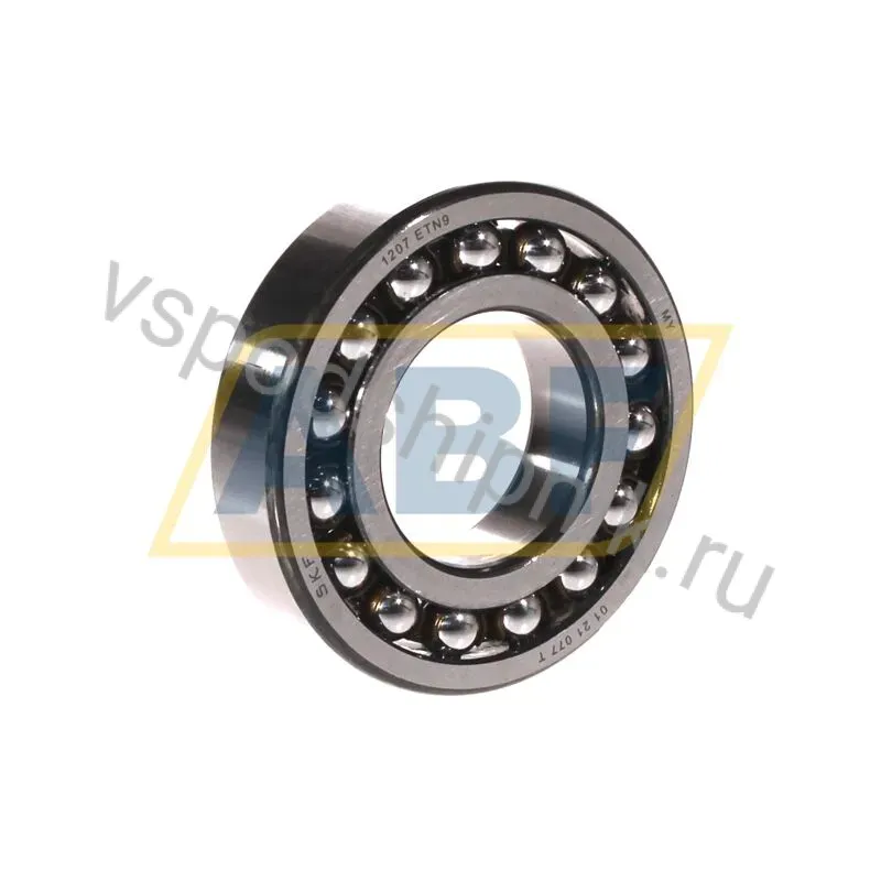 Самоустанавливающийся шариковый подшипник двухрядный 1207ETN9 SKF 360