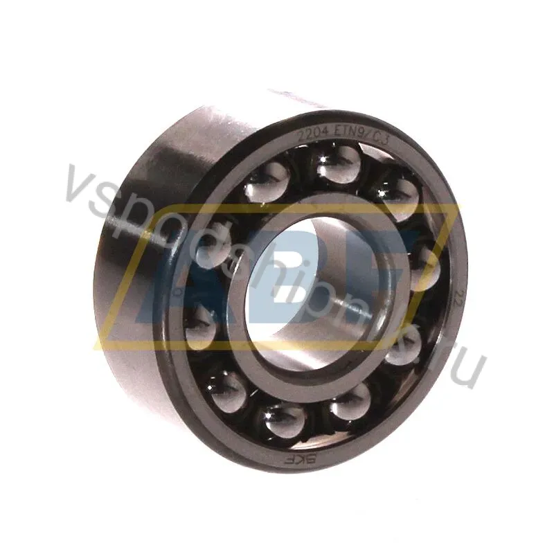 Самоустанавливающийся шариковый подшипник двухрядный 2204ETN9/C3 SKF 360