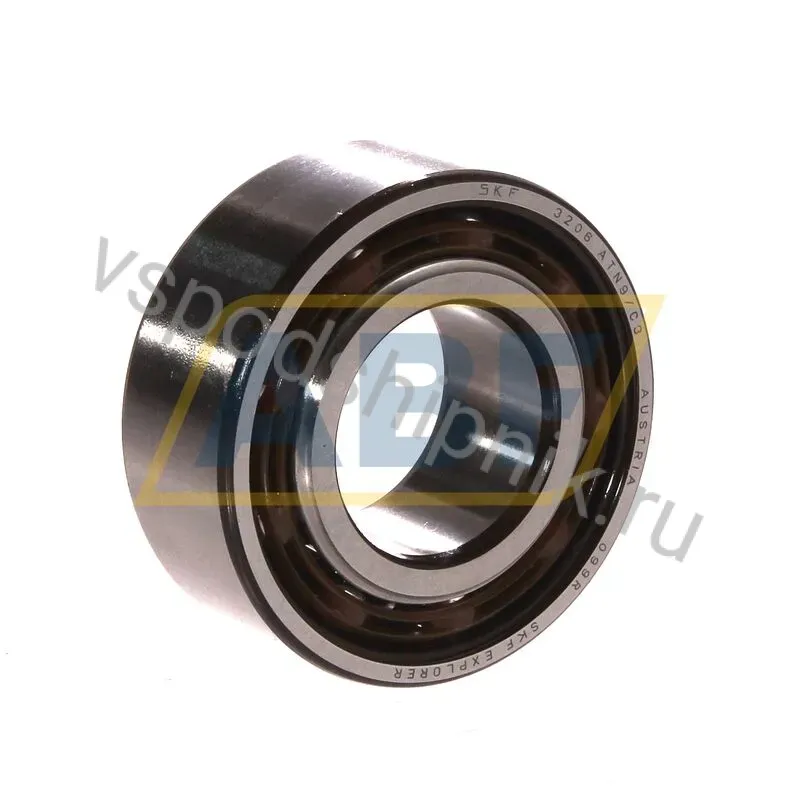 Радиально-упорный шариковый подшипник двухрядный 3206ATN9/C3 SKF 360